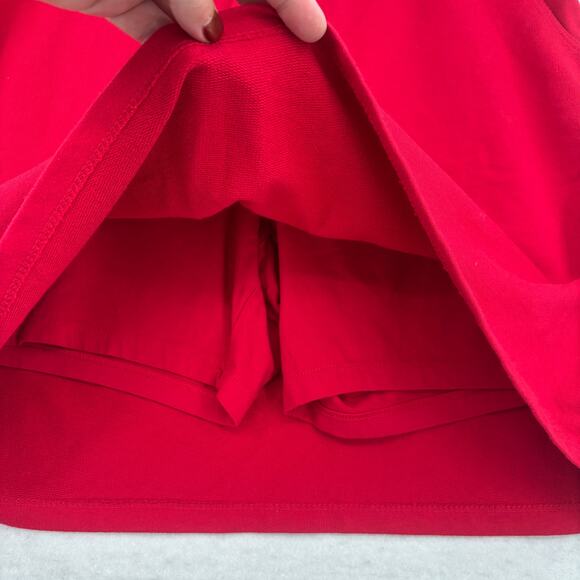 Quacker Factory Pull On Skort Size L Red French Terry Skirt Modesty Shorts - Picture 4 of 9
